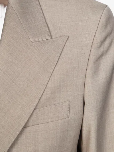 Marsēm Double-breasted Six-button Suit In Neutral