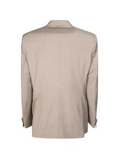 Marsēm Double-breasted Six-button Suit In Neutral