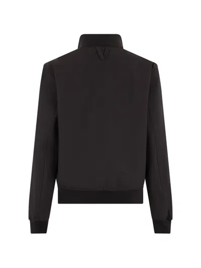 Valstar Ino Button-front Bomber Jacket In Black