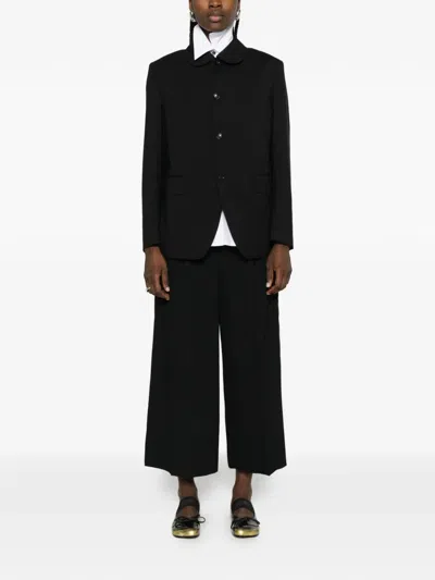 Comme Des Garçons Buttoned Jacket In Black