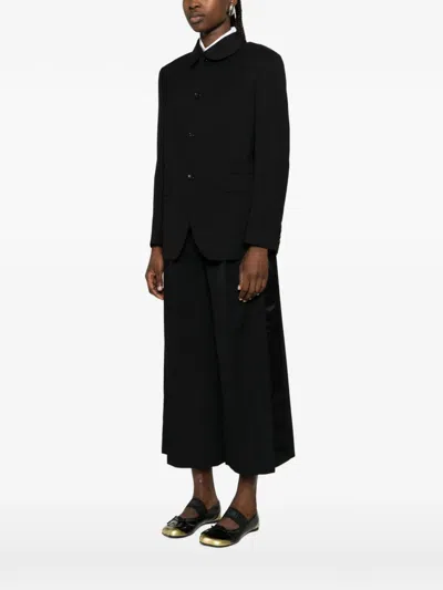 Comme Des Garçons Buttoned Jacket In Black