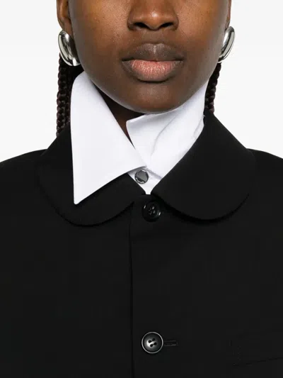 Comme Des Garçons Buttoned Jacket In Black
