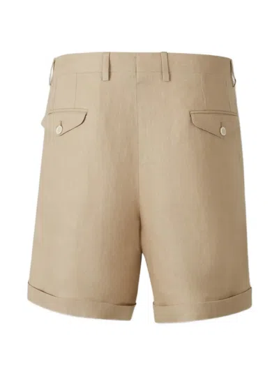 Lardini Button Tailored Shorts In Brown