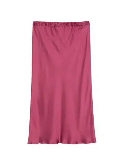 Antonelli Elasticated Midi Skirt In Brown