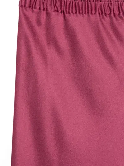 Antonelli Elasticated Midi Skirt In Brown