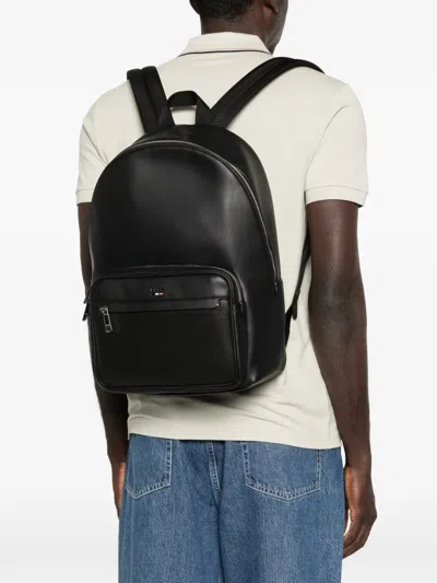 Hugo Boss Zip-pocket Backpack In Black