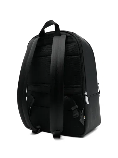 Hugo Boss Zip Backpack In Black