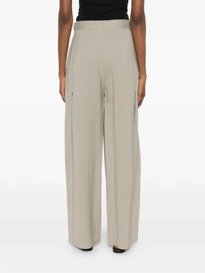 Su Pleated Trousers In Neutral