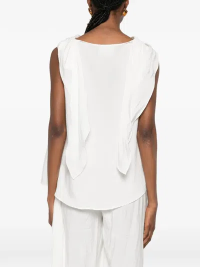 Su Cowl-neck Blouse In White