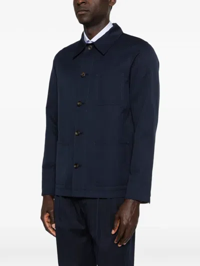 Jacob Cohen Buttoned Pocket Jacket In Blue