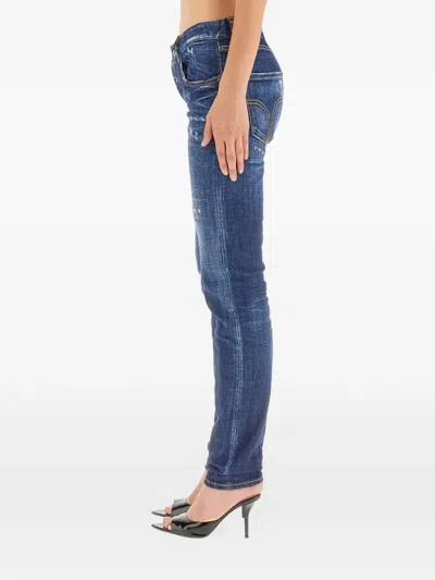 Dsquared2 Distressed Jeans In Blue