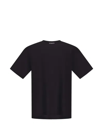 Herno Jersey Knit Effect T-shirt In Black