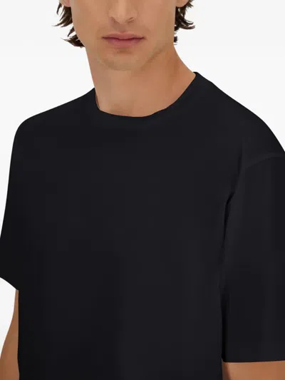 Herno Jersey Knit Effect T-shirt In Black