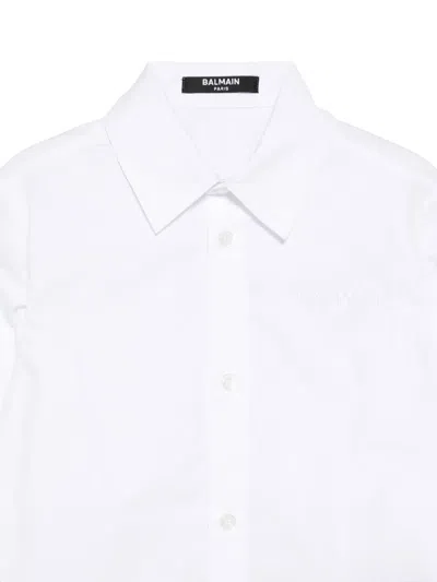 Balmain Embroidered Shirt In White