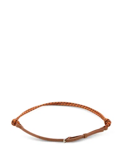 Plan C Rope-detail Belt In Brown