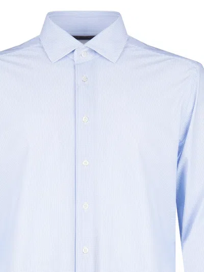 Corneliani Buttoned Collared Shirt In Blue