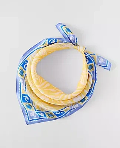 Ann Taylor Weekend Floral Silk Scarf In Green