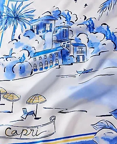 Ann Taylor Weekend Coastal Print Silk Scarf In Pink