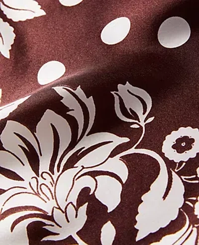 Ann Taylor Polka Dot Silk Scarf In Purple