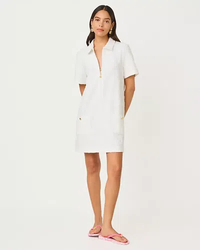 Lilly Pulitzer Brayton Short Sleeve Terry Cover-up In White