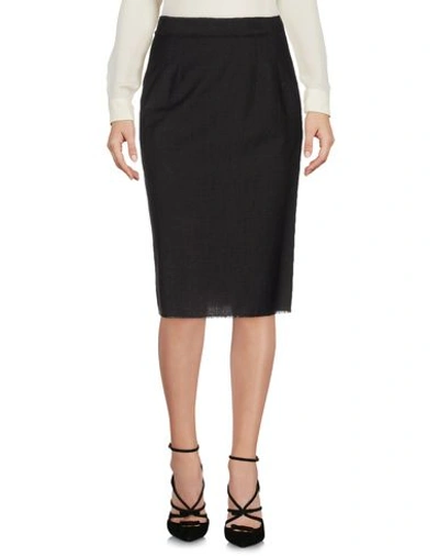 Shop Dolce & Gabbana Knee Length Skirt In Steel Grey