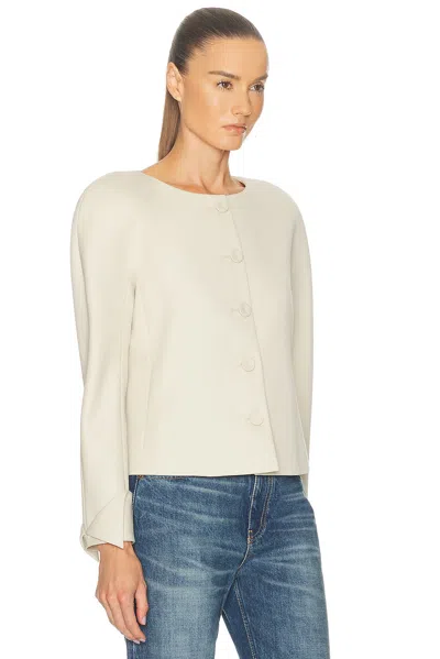 Chloé Collarless Jacket In White