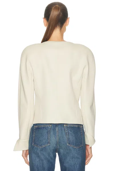 Chloé Collarless Jacket In White