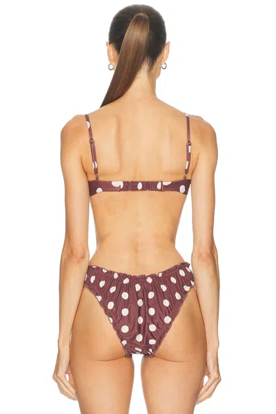 Juillet Ingrid Bikini Top In Brown