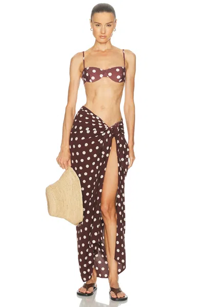 Juillet Ingrid Bikini Top In Brown