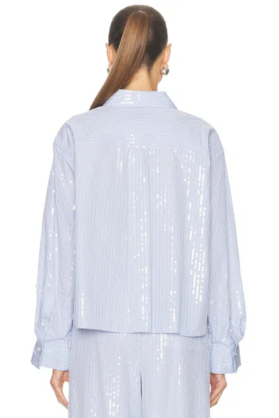 Twp Sequin Jd Button Down Top In Blue