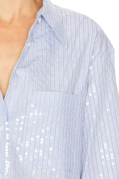 Twp Sequin Jd Button Down Top In Blue
