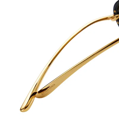 Bottega Veneta Bv1418s Signature Icons 001 Black Gold Yellow Sunglasses In Multi