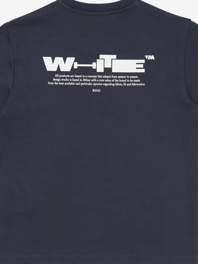 Off-white Boys Type T-shirt In Blue