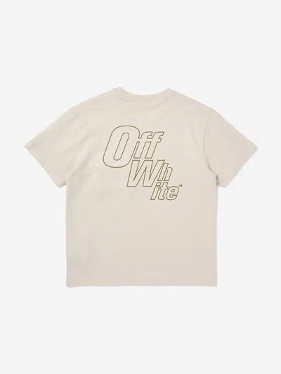 Off-white Boys Arrow Cargo T-shirt In Neutral