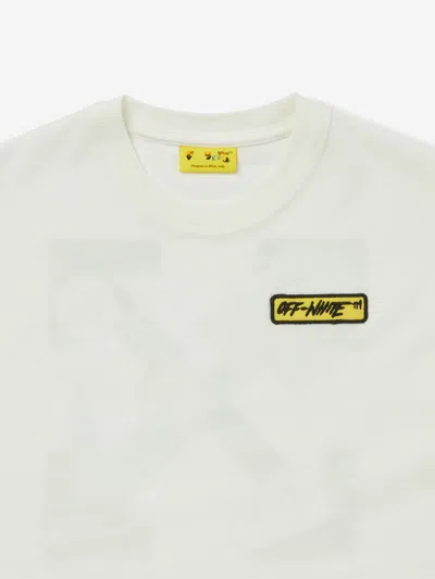 Off-white Boys Arrow Patch T-shirt In White