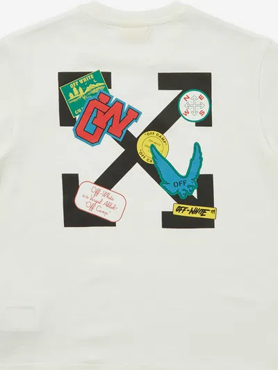 Off-white Boys Arrow Patch T-shirt In White