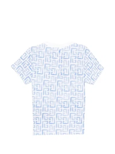 Balmain Cotton Patterned T-shirt In Multi