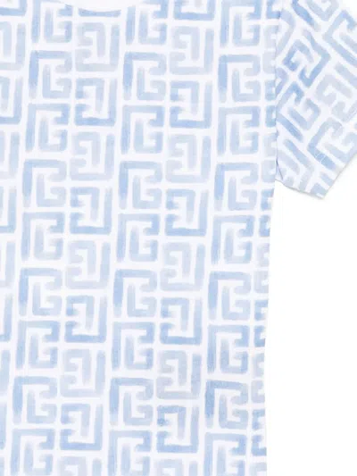 Balmain Cotton Patterned T-shirt In Multi