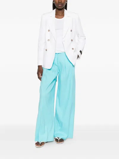 Ermanno Firenze Double-breasted Blazer In White