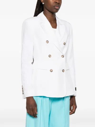 Ermanno Firenze Double-breasted Blazer In White