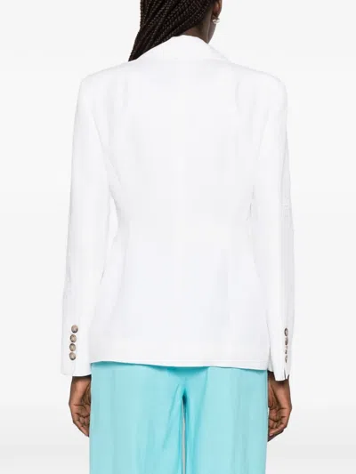 Ermanno Firenze Double-breasted Blazer In White
