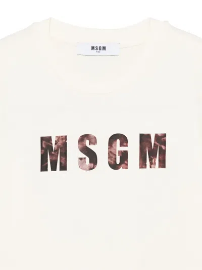 Msgm Printed T-shirt In Black