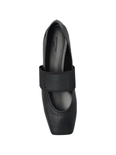 Givenchy Tonal Elasticated-strap Ballet Flats In Black