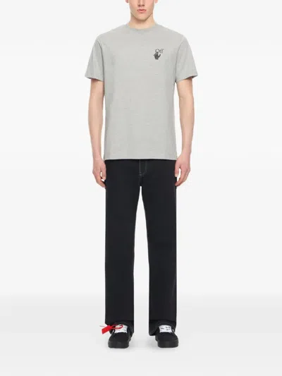 Off-white Logo-print T-shirt In Gray