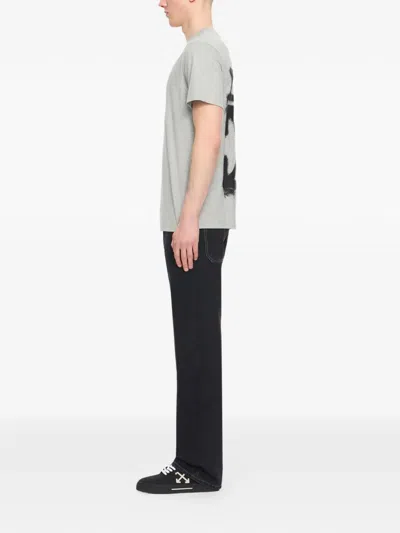 Off-white Logo-print T-shirt In Gray