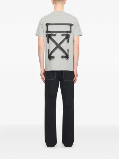 Off-white Logo-print T-shirt In Gray