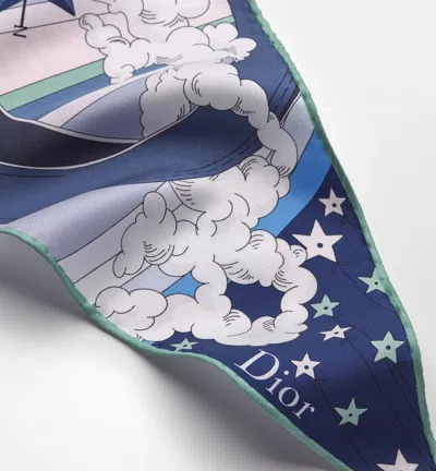 Dior Pointed Silk Scarf In Multi