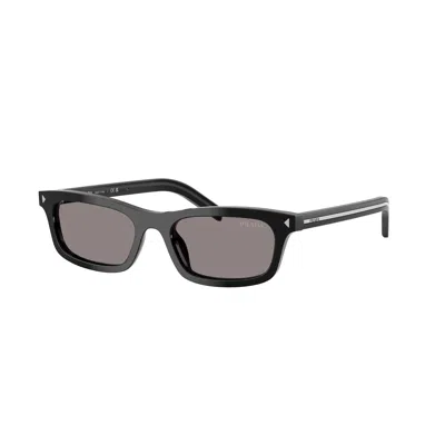 Prada Eyewear Rectangle Frame Sunglasses In Black