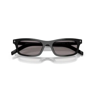 Prada Eyewear Rectangle Frame Sunglasses In Black