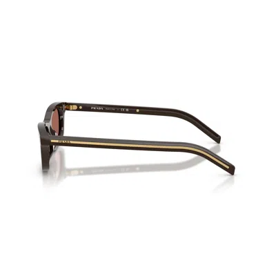 Prada Eyewear Rectangle Frame Sunglasses In Brown